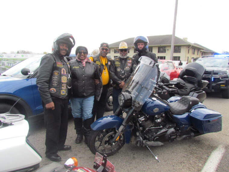 Veterans and supporters gathered during a Veterans Of Now Motorcade